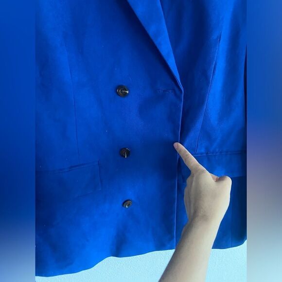 NWT Houston White Adult Unisex Double-Breasted Blazer Jacket Full Lining Blue L - Picture 8 of 13